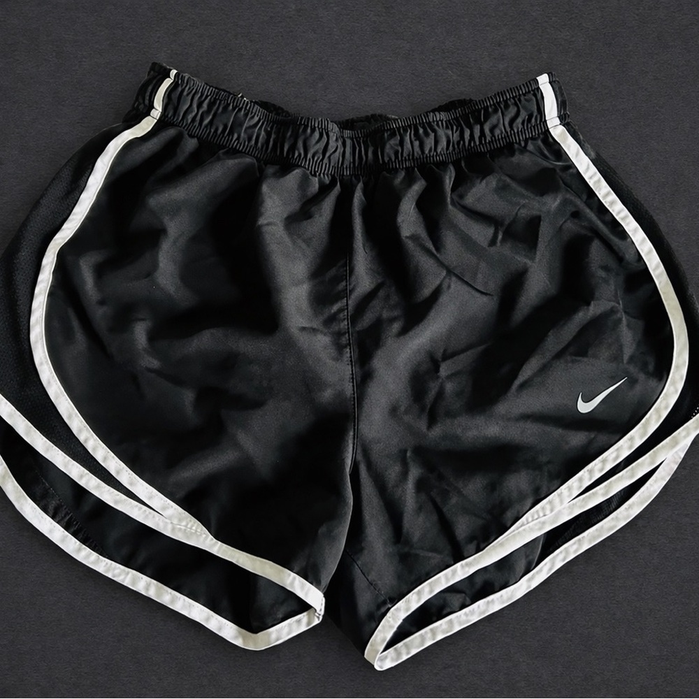 Nike Women's Black Athletic Shorts with White Trim
